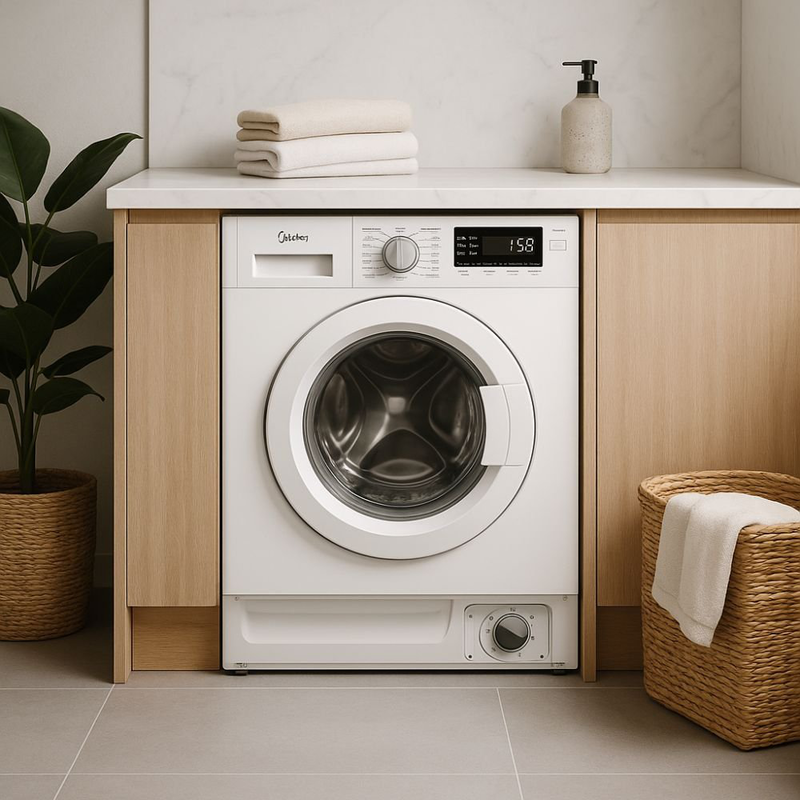 Midea εντοιχιζόμενο πλυντήριο ρούχων 8kg με 1400 στροφές, hygiene pro & water magic cube, , medium-null