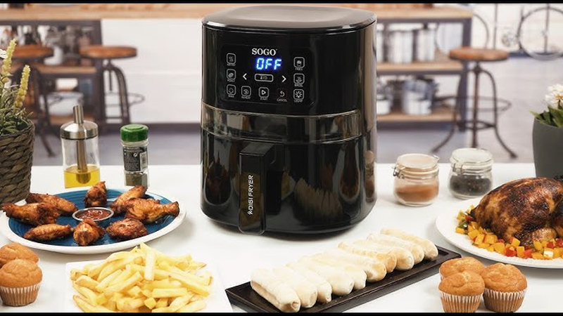 Sogo Air fryer 4l black 10820, , medium-null
