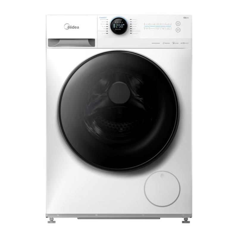 Product image: Midea πλυντήριο ρούχων 12kg lunar series με inverter quattro, healthguard, steam, Wi-Fi & ενεργειακή κλάση a, λευκό mf200w120wb/w, , medium-null