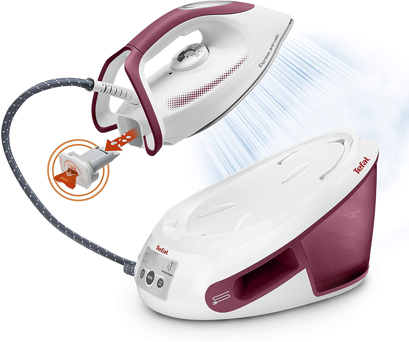 Tefal express sv8012 steam iron 2800w with durilium Airglide soleplate and continuous steam supply 120g/min, , medium-null