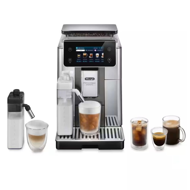 Delonghi primadonna aromatic  αυτόματη καφετιέρα 19bar με lattecrema hot & cold, cold brew extraction & έξυπνο έλεγχο μέσω app, ecam630.75.tsm, , medium-null