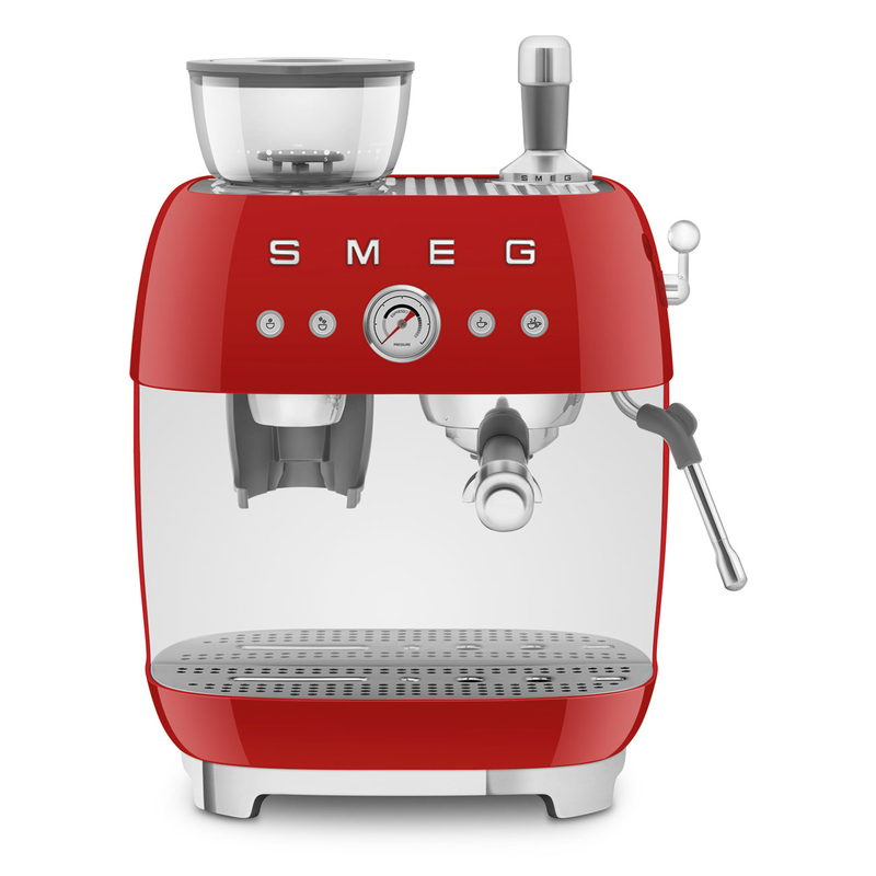 Smeg espresso machine 50'style with integrated grinder red egf03rdeu, , medium-null