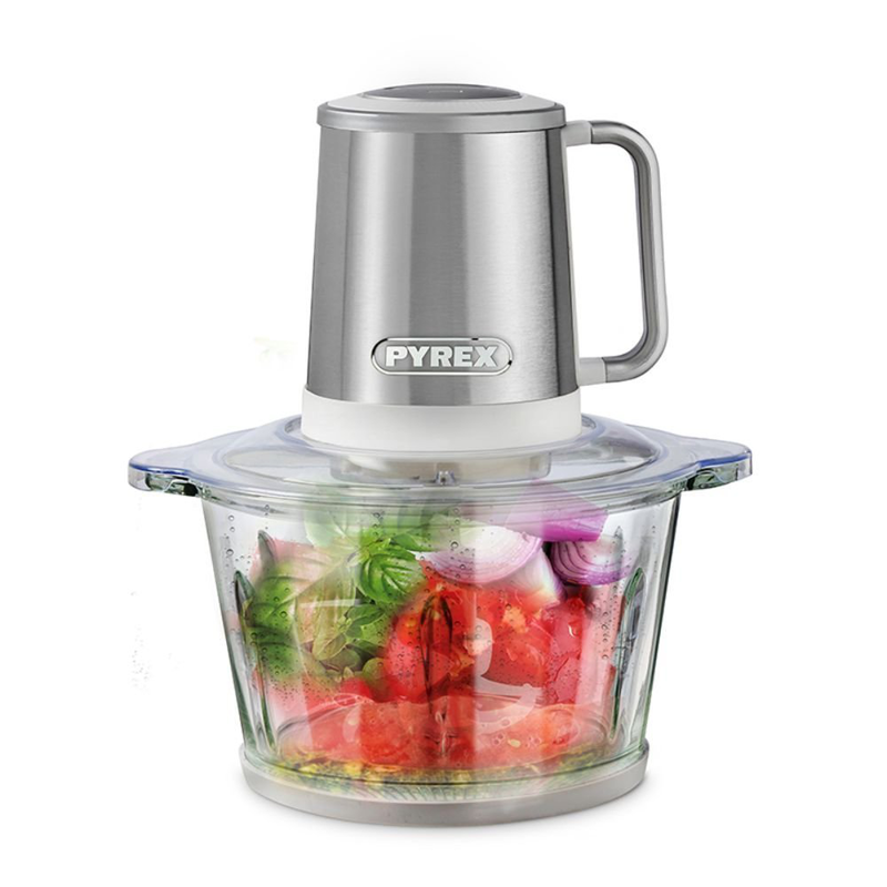 Pyrex πολυκόφτης multi γυάλινος 1,8l sb-227 ασημί – ιδανικός για εύκολο ψιλόκοψιμο, , medium-null