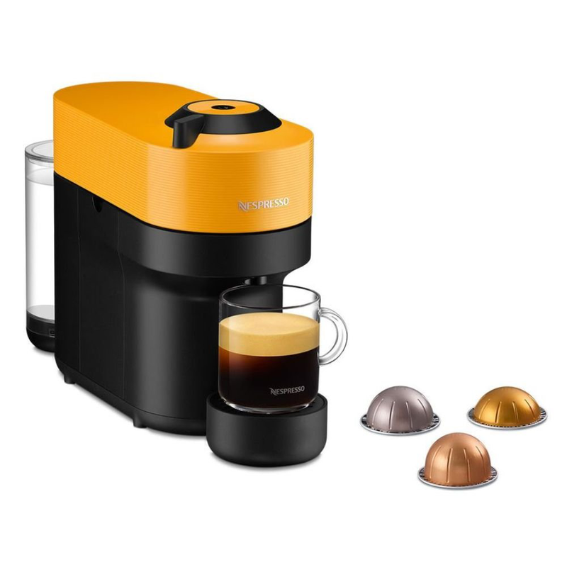Product image: Nespresso vertuo pop μηχανή καφέ με centrifusion™ τεχνολογία & 6 μεγέθη ροφημάτων για κάψουλες vertuo,19bar, mango yellow, , medium-null