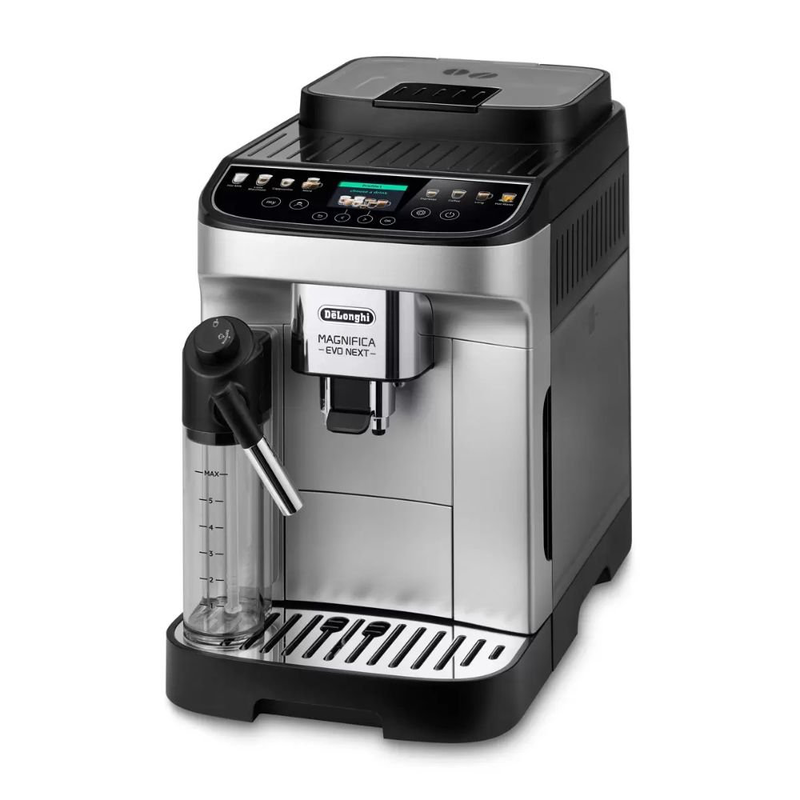 Product image: Delonghi magnifica evo next αυτόματη καφετιέρα espresso 15bar με lattecrema hot, μύλο 13 επιπέδων & αφρόγαλα με ένα άγγιγμα, ασημί ecam310.80.sb, , medium-null