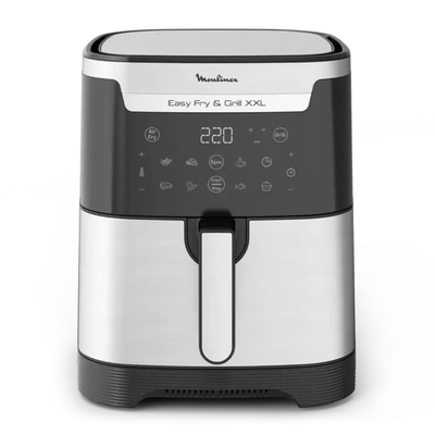 Moulinex easy fry & grill xxl Air fryer 2σε1 φριτέζα & ψησταριά αέρος 1830w με χωρητικότητα κάδου 6.5l, αφαιρούμενο διαχωριστικό, 8 προγράμματα & χρονόμετρο ez801d10, , medium