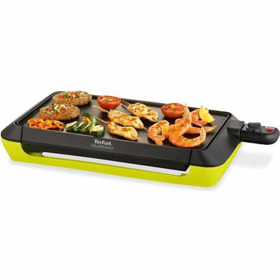 Tefal tabletop electric grill smooth plate 2000w with adjustable thermostat 46x24cm. Cb660301, , medium