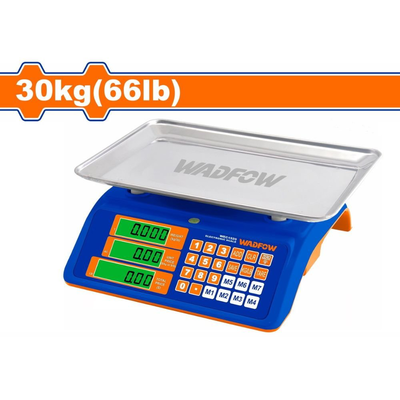 Wadfow επαγγελματική ηλεκτρονική ζυγαριά 30kg με απόκλιση 2g & led οθόνη, , medium