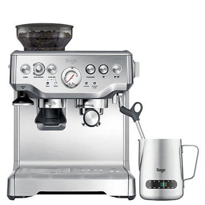 Sage bes875uk espresso μηχανή 1850w πίεσης 9bar για espresso και lungo silver, Inox, medium