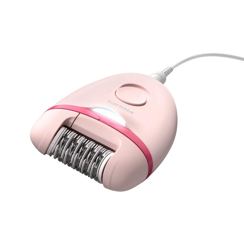 Product image: Philips αδιάβροχη αποτριχωτική mηχανή 2 ταχυτήτων με 7 αξεσουαρ και θήκη σε ροζ, , medium-null