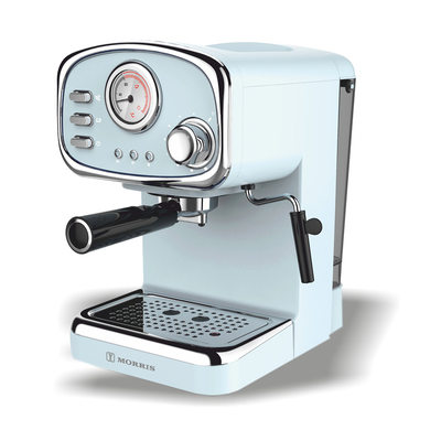 Morris r20809emb espresso &mu;&eta;&chi;&alpha;&nu;ή 1100w &pi;ί&epsilon;&sigma;&eta;&sigmaf; 20bar &gamma;&iota;&alpha; espresso light blue, Light Blue, medium