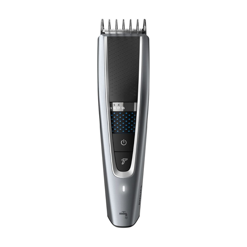 Philips series 5000 σετ κουρευτική μηχανή πλενόμενη με τεχνολογία dualcut & trim-n-flow pro γκρίζο/μαύρο hc5630/15, , medium-null