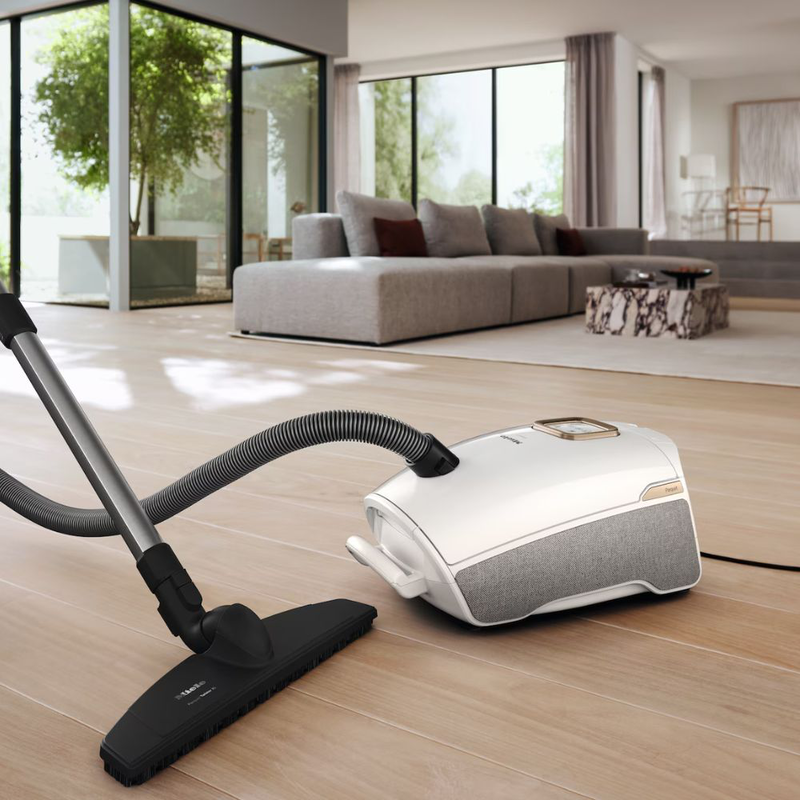 Miele guard l1 parquet ηλεκτρική κυλινδρική σκούπα 890w με σακούλα 3.5l με powerline τεχνολογία, πέλμα parquet twister & dynamicdrive άσπρο, , medium-null