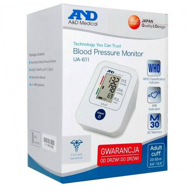 A&d ua-611 upper arm blood pressure monitor