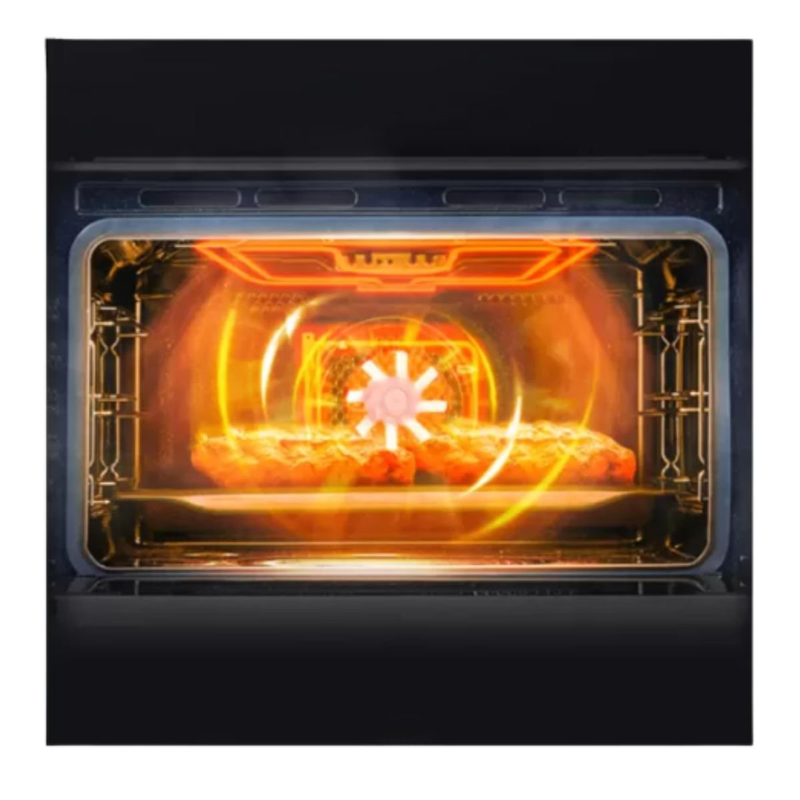 Midea εντοιχιζόμενος φούρνος deluxe 72l με 13 λειτουργίες, a+,  activeturbo & πλήρως ηλεκτρονικό έλεγχο, inox 7nm30e4, , medium-null