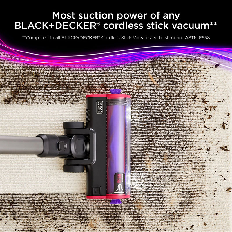 Black & decker 21.6v 4ah cordless recheargable stick vacuum cleaner bhfea640wp-qw image number null