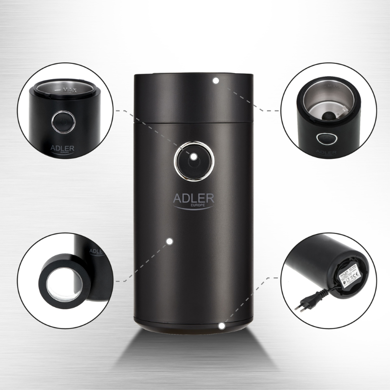 Product image: Adler coffee grinder ad4446 75gr 150w black-silver, , medium-null