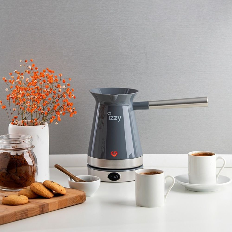 Product image: Izzy kaimaki ηλεκτρικό μπρίκι ελληνικού καφέ 250ml 800w γκρίζο, , medium-null