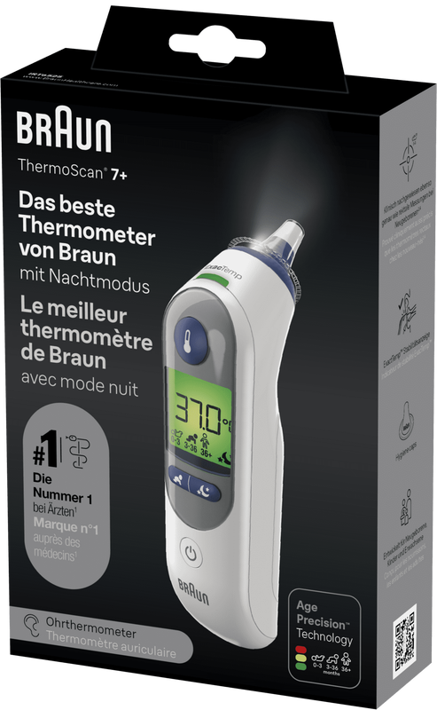 Braun thermoscan® 7+ with age precision® and night mode irt6525, , medium image number null