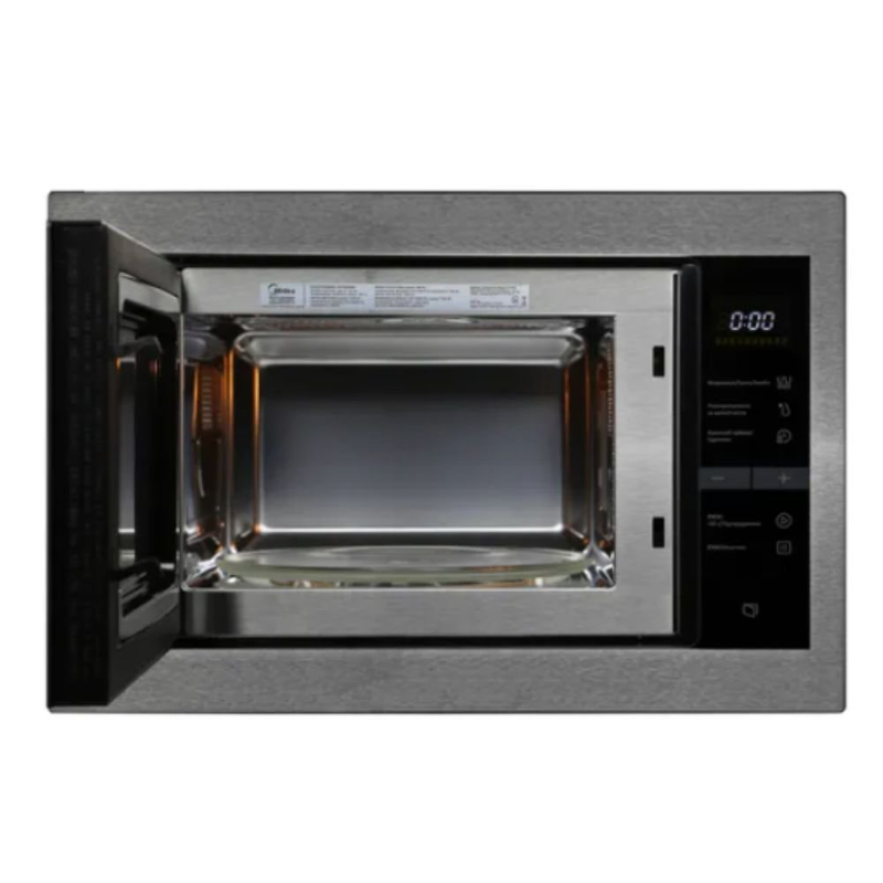 Product image: Midea εντοιχιζόμενος φούρνος μικροκυμάτων 25l 900w με grill, 2 λειτουργίες θέρμανσης & 8 προγράμματα, inox tg925e3bks, , medium-null