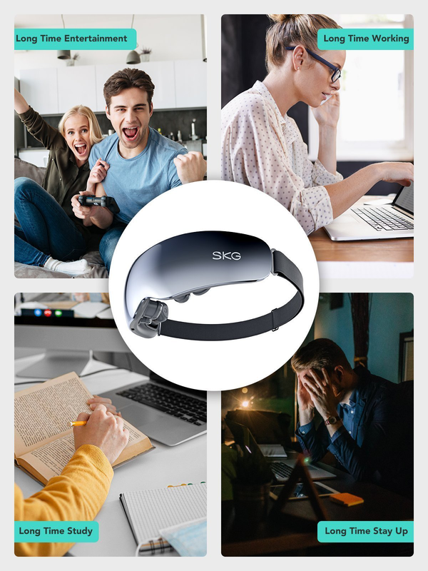 Skg eye massager vibration (incl.temples)-hot compress-music e7-en, , medium-null