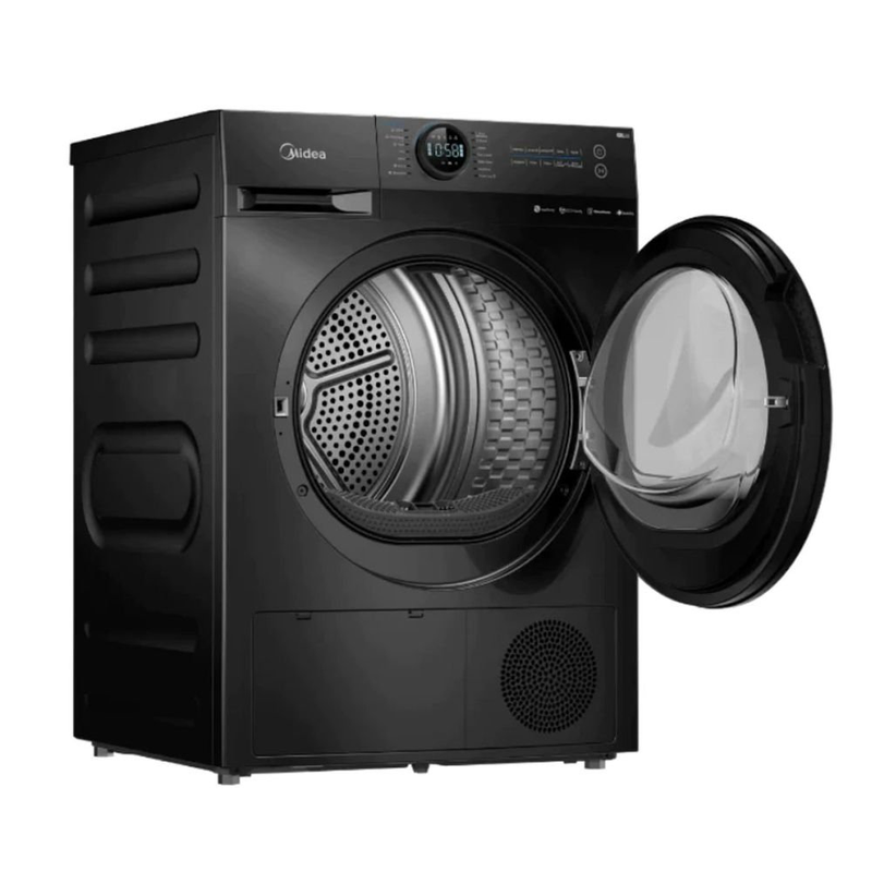 Midea στεγνωτήριο ρούχων 9kg lunar series με αντλία θερμότητας, a++, Wi-Fi & healthguard, σκούρος γραφίτης md200h90w/t-cy, , medium-null