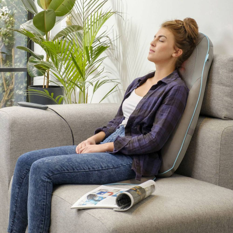 Homedics κάθισμα μασάζ shiatsu με ζελέ και θερμότητα φυσική αίσθηση μασάζ πλάτης & αυχένα, , medium-null