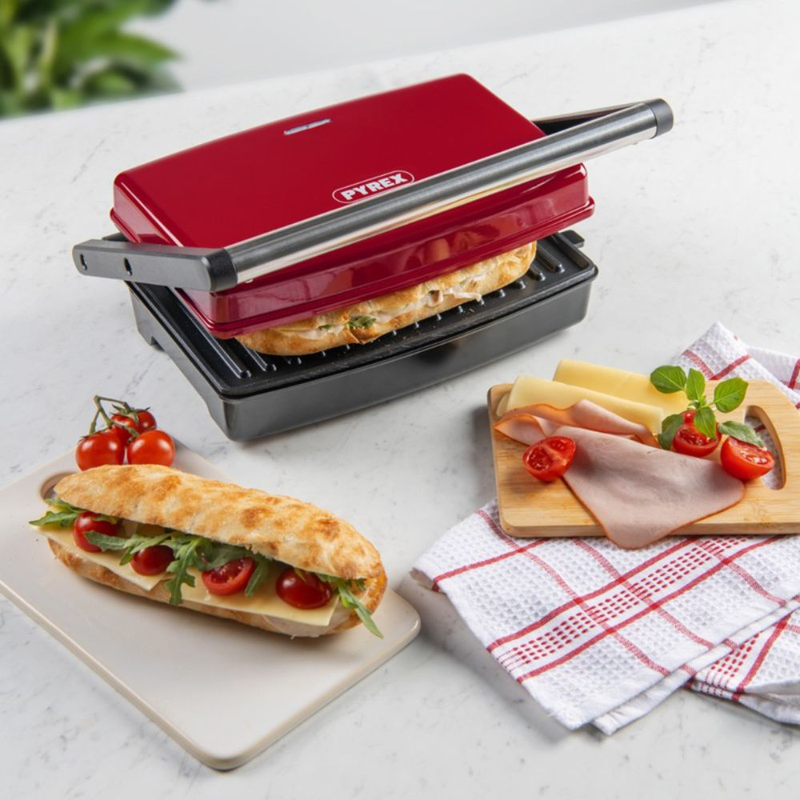 Pyrex sb-292 panini retro &tau;&omicron;&sigma;&tau;&iota;έ&rho;&alpha; xl 1500w &mu;&epsilon; &alpha;&nu;&tau;&iota;&kappa;&omicron;&lambda;&lambda;&eta;&tau;&iota;&kappa;έ&sigmaf; &pi;&lambda;ά&kappa;&epsilon;&sigmaf; & ά&nu;&omicron;&iota;&gamma;&mu;&alpha; 180&deg;, , medium-null