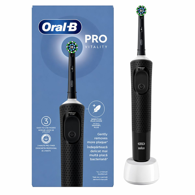 Oral-b vitality pro &eta;&lambda;&epsilon;&kappa;&tau;&rho;&iota;&kappa;ή &epsilon;&pi;&alpha;&nu;&alpha;&phi;&omicron;&rho;&tau;&iota;&zeta;ό&mu;&epsilon;&nu;&eta; &omicron;&delta;&omicron;&nu;&tau;ό&beta;&omicron;&upsilon;&rho;&tau;&sigma;&alpha; &mu;&epsilon; 3 &lambda;&epsilon;&iota;&tau;&omicron;&upsilon;&rho;&gamma;ί&epsilon;&sigmaf;, &alpha;&delta;&iota;ά&beta;&rho;&omicron;&chi;&eta; &kappa;&alpha;&iota; &chi;&rho;&omicron;&nu;ό&mu;&epsilon;&tau;&rho;&omicron; &mu;&alpha;ύ&rho;&omicron;, Black, medium