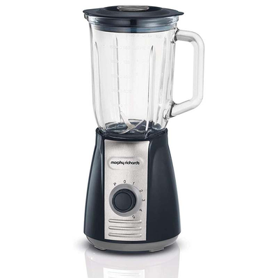 Morphy richards 403010 table top blender with ice crusher steel blades 1.5l 600w - grey, Black, medium