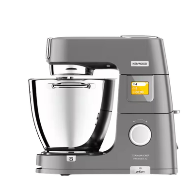 Kenwood titanium chef patissier xl premium μίξερ ζαχαροπλαστικής 1400w με ζυγαριά θερμαινόμενο κάδο 7l & 2 μπολ easywarm™ duobowl, kwl90.124si, , medium