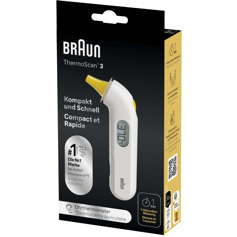 Braun thermoscan&reg; 3 ear thermometer, , medium-null