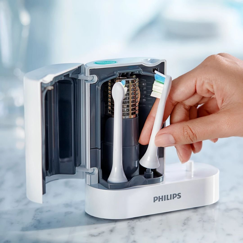 Product image: Philips uv sanitizer απολυμαντική συσκευή με uv για κεφαλές βουρτσίσματος sonicare hx6907/01, , medium-null