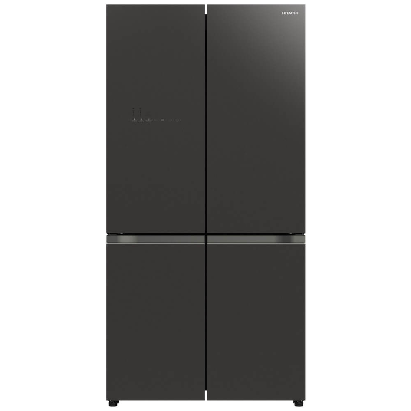 Hitachi french bottom freezer deluxe 569l vacuum compartment & auto ice maker - glass mauve grey, , medium-null