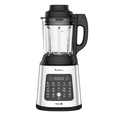Moulinex perfectmix cook μπλέντερ μαγειρέματος 1400w με γυάλινη κανάτα 2l, 10 αυτόματα προγράμματα, 6 ταχύτητες + pulse, λειτουργία auto-clean & touch οθόνη, , medium