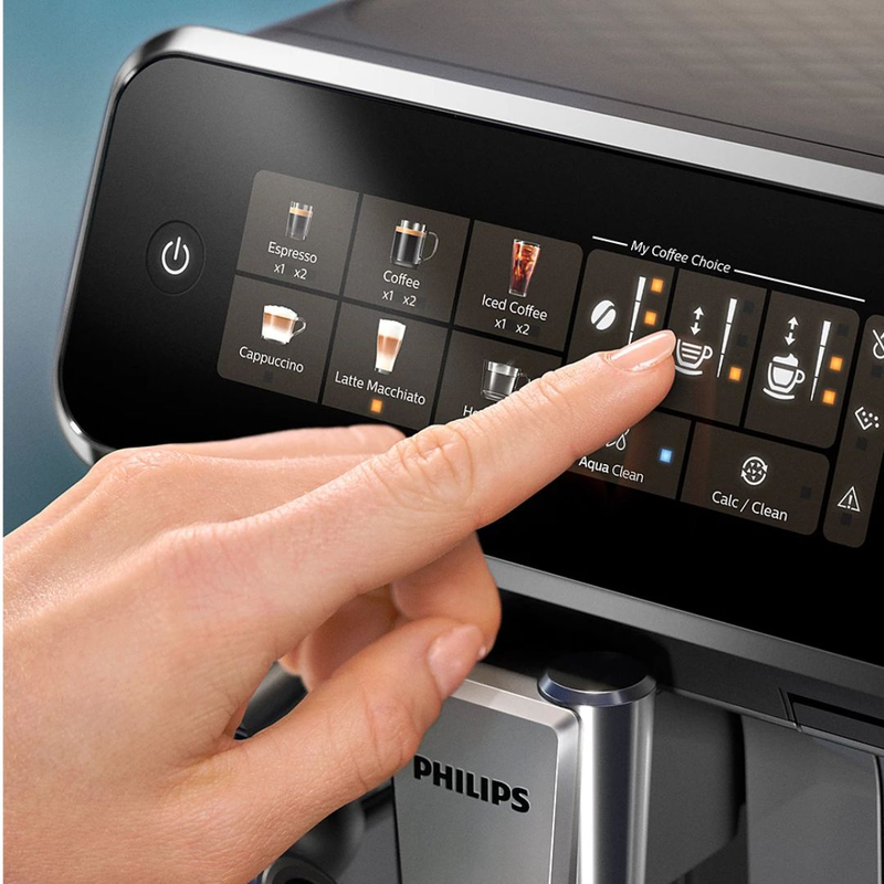 Philips series 3300 πλήρως αυτόματη μηχανή espresso 1500w 15bar με 6 προγράμματα καφέ, ρυθμίσεις άλεσης, coffee choice, lattego & τεχνολογία silentbrew ep3343/90, , medium-null