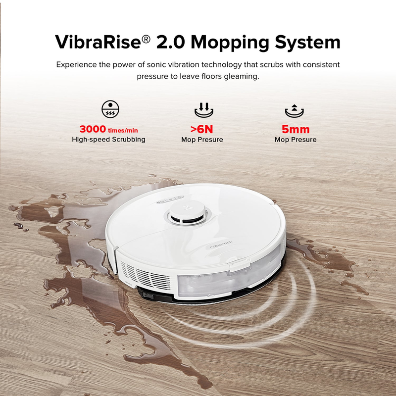 Roborock s8 robot vacuum with mapping carpet cleaning white-null