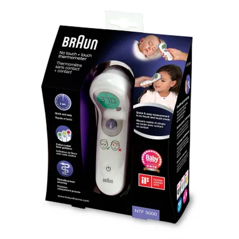 Braun no touch + forehead ntf3000 / bnt 400, thermometer, , medium-null