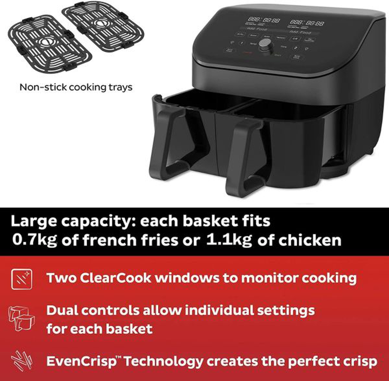 Instant vortex plus dual basket with clearcook - 7.6l, , medium image number null