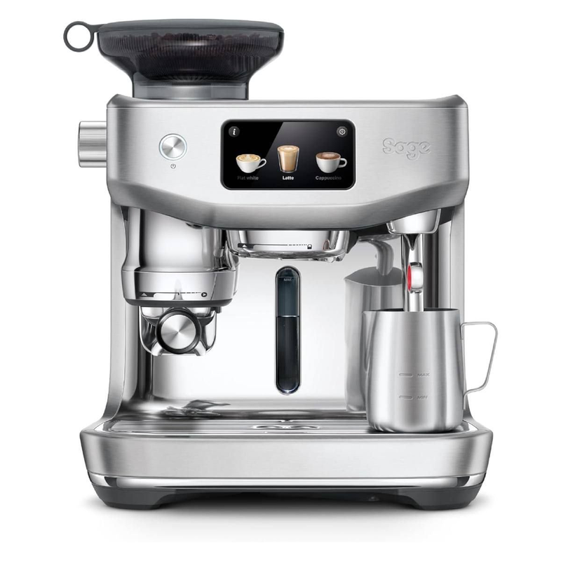 Sage oracle jet επαγγελματική αυτόματη μηχανή espresso με auto milq, dual boiler & 45 grind settings, ασημί ses985, , medium-null