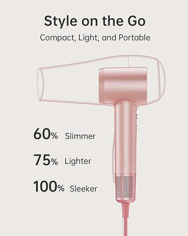Laifen swift special - 110,000 rpm high-speed hair dryer - negative ionic blow - matte black (3 nozzles) image number null