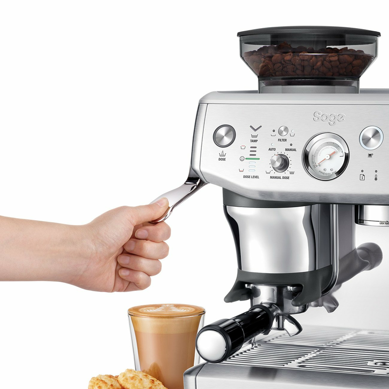 Sage barista express espresso &mu;&eta;&chi;&alpha;&nu;ή 1850w &pi;ί&epsilon;&sigma;&eta;&sigmaf; 9bar &gamma;&iota;&alpha; espresso, lungo, cappuccino silver-null