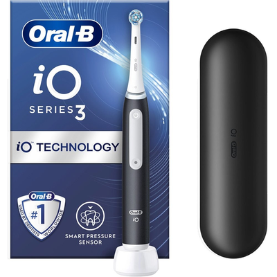 Oral b electric toothbrush io series 3 with case - black, , medium
