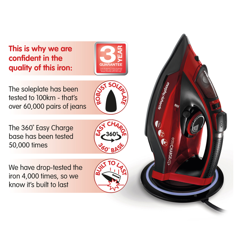 Morphy richards 303250 easycharge ασυρματο σιδερο ατμου 2600w, , medium image number null