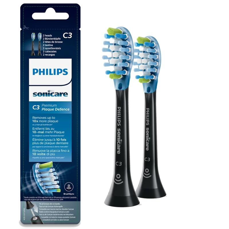 Philips ανταλλακτικες κεφαλες οδοντοβουρτσας sonicare 2τμχ - μαυρο-null