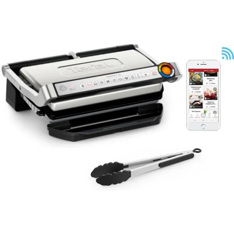 Tefal optigrill xl + tong 44.5cm x 36.5cm gc728d, , medium image number null
