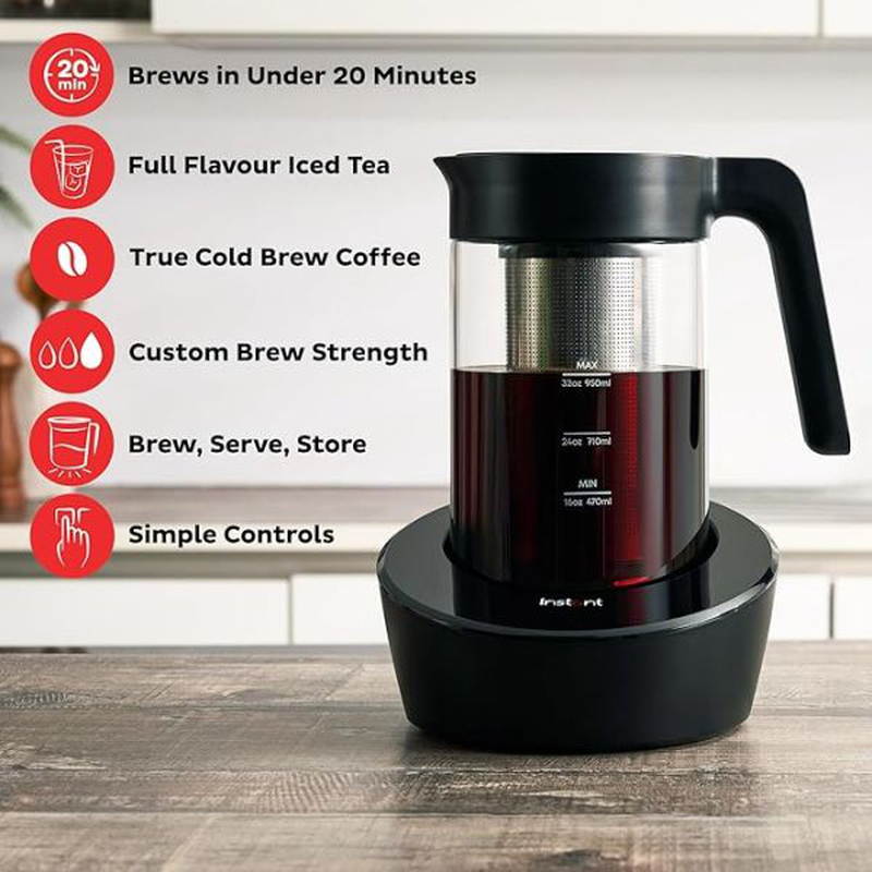 Instant cold brewer coffee and iced tea maker image number null
