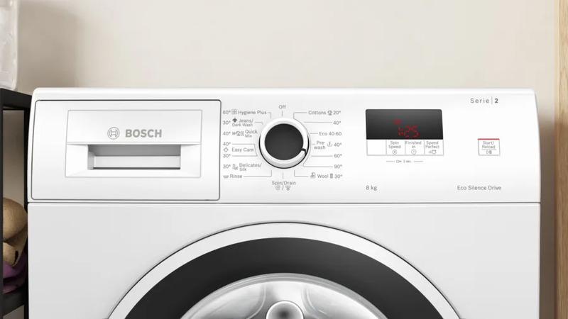 Bosch washing machine 8kg 1200 rpm wge03200by series 2, 5 years guarantee and 10 years on the motor, , medium-null