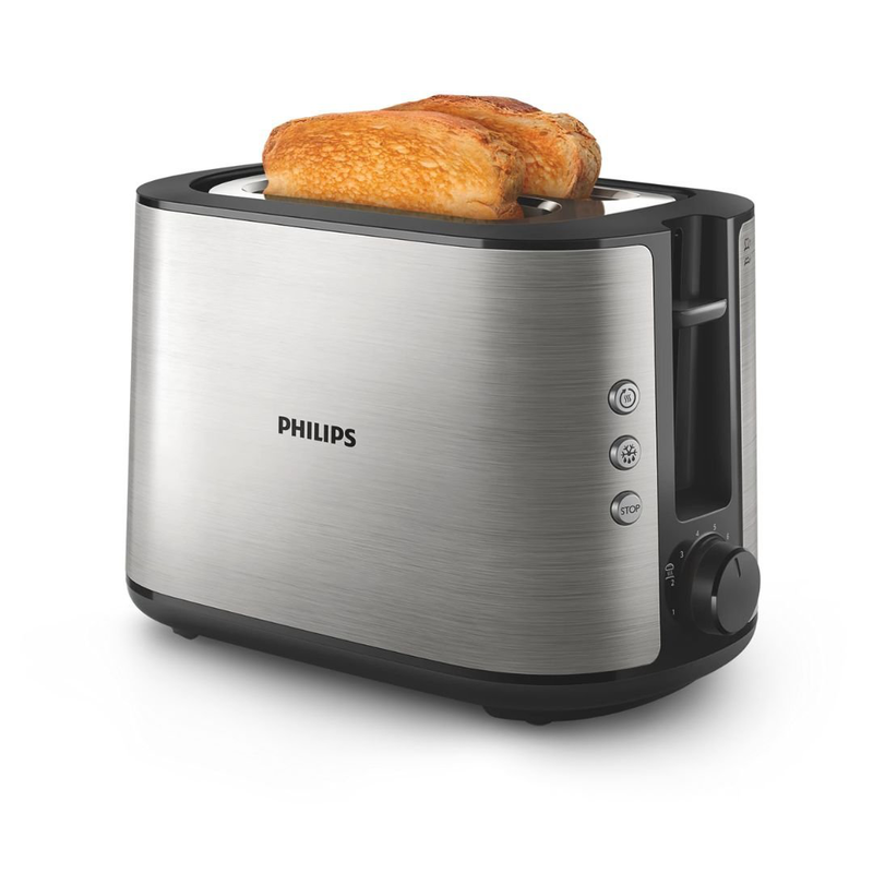 Product image: Philips viva collection φρυγανιέρα 950w μεταλλική με ευρύχωρες υποδοχές & 8 ρυθμίσεις για απόλυτα προσωποποιημένο φρυγάνισμα hd2650/90, , medium-null