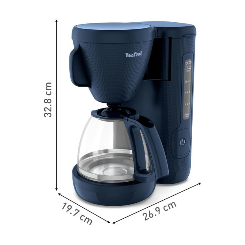 Product image: Tefal morning coffee filter 1000w 1.25l blue cm2m1410, , medium-null